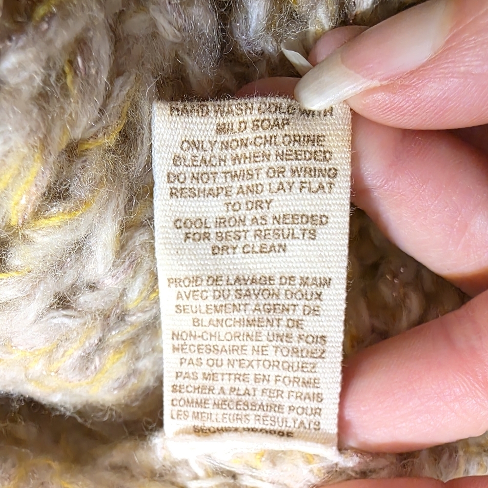 Free People Cream Yellow & Gold Knit Cardigan - Picture 7 of 7